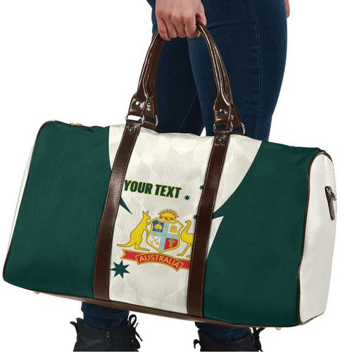 Australia Cricket Custom Travel Bag Go Aussie Test Dynamic White - Aussie Hoodie