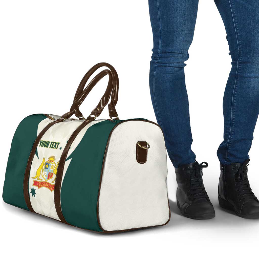 Australia Cricket Custom Travel Bag Go Aussie Test Dynamic White - Aussie Hoodie