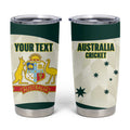 Australia Cricket Custom Tumbler Cup Go Aussie Test Dynamic White - Aussie Hoodie