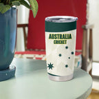 Australia Cricket Custom Tumbler Cup Go Aussie Test Dynamic White - Aussie Hoodie