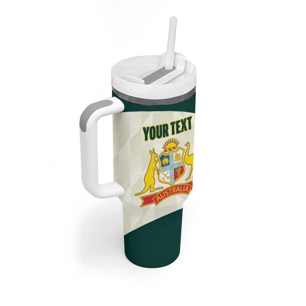 Australia Cricket Custom Tumbler With Handle Go Aussie Test Dynamic White - Aussie Hoodie
