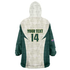 Australia Cricket Custom Wearable Blanket Hoodie Go Aussie Test Dynamic White - Aussie Hoodie