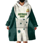 Australia Cricket Custom Wearable Blanket Hoodie Go Aussie Test Dynamic White - Aussie Hoodie