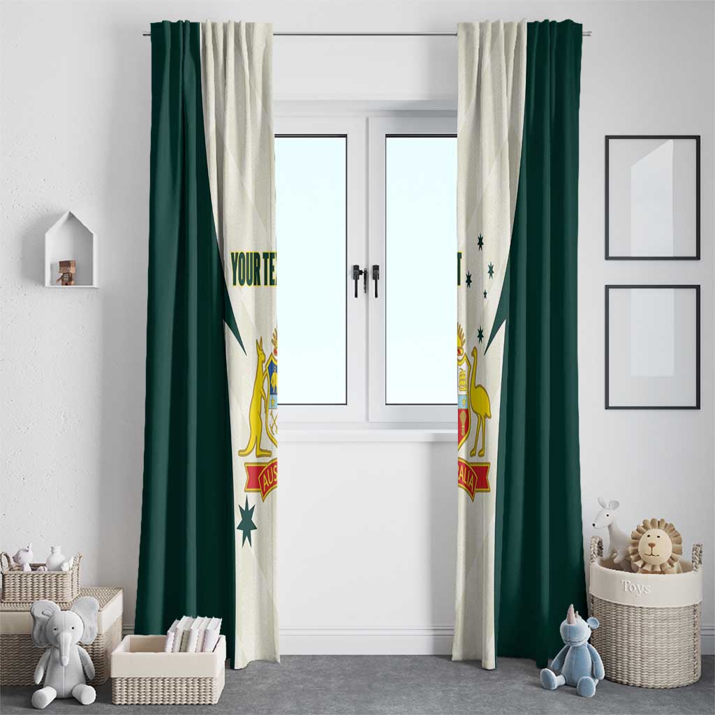 Australia Cricket Custom Window Curtain Go Aussie Test Dynamic White - Aussie Hoodie