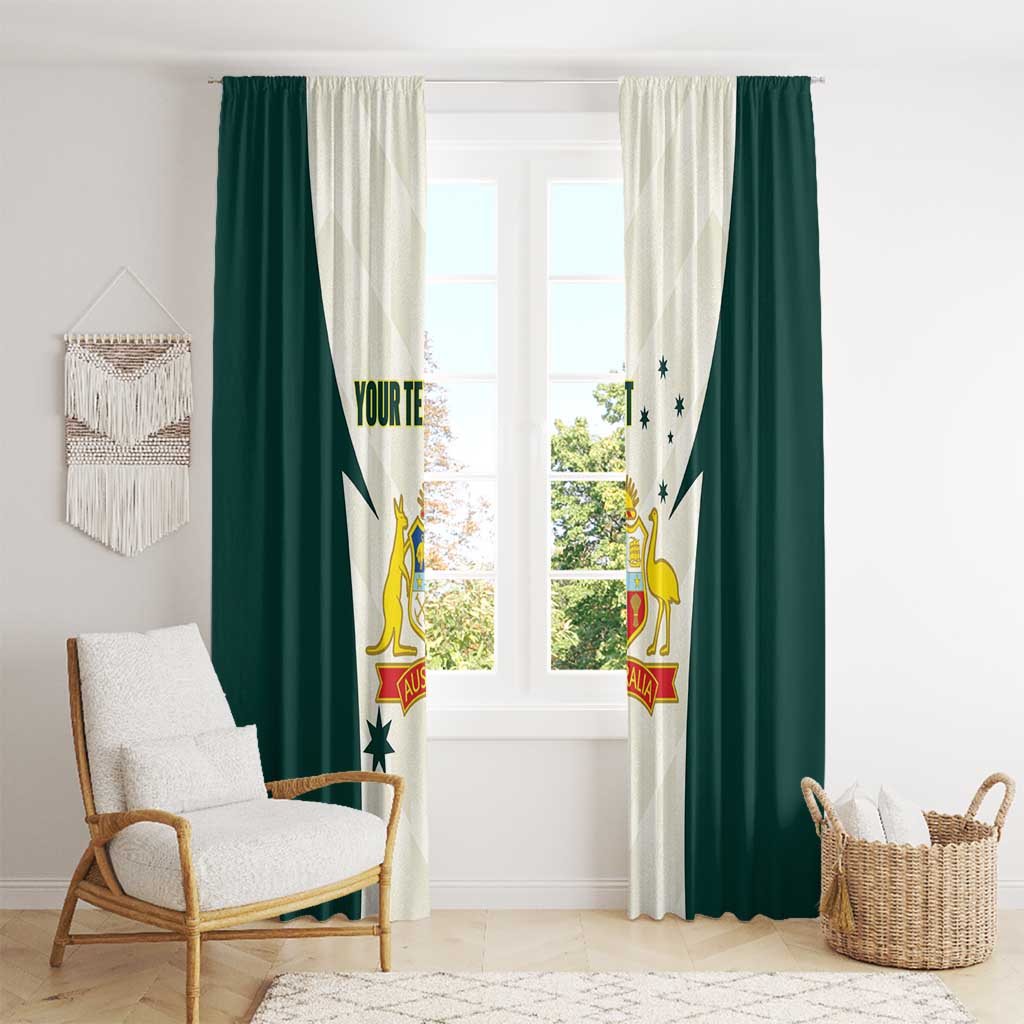 Australia Cricket Custom Window Curtain Go Aussie Test Dynamic White - Aussie Hoodie