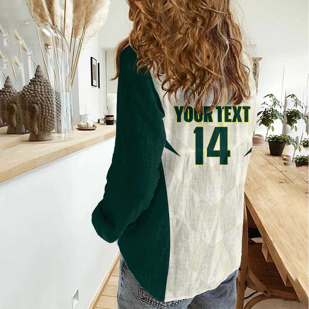 Australia Cricket Custom Women Casual Shirt Go Aussie Test Dynamic White - Aussie Hoodie