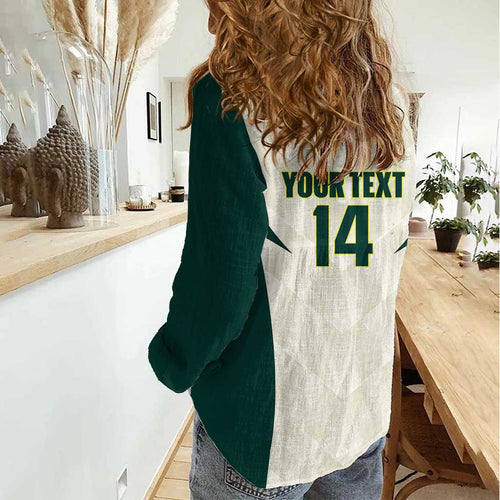 Australia Cricket Custom Women Casual Shirt Go Aussie Test Dynamic White - Aussie Hoodie
