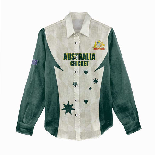 Australia Cricket Custom Women Casual Shirt Go Aussie Test Dynamic White - Aussie Hoodie