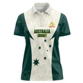 Australia Cricket Custom Women Polo Shirt Go Aussie Test Dynamic White - Aussie Hoodie