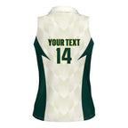 Australia Cricket Custom Women Sleeveless Polo Shirt Go Aussie Test Dynamic White - Aussie Hoodie