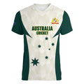Australia Cricket Custom Women V-Neck T-Shirt Go Aussie Test Dynamic White - Aussie Hoodie