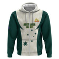 Australia Cricket Custom Zip Hoodie Go Aussie Test Dynamic White - Aussie Hoodie