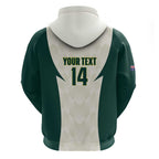 Australia Cricket Custom Zip Hoodie Go Aussie Test Dynamic White - Aussie Hoodie