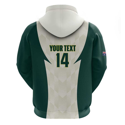 Australia Cricket Custom Zip Hoodie Go Aussie Test Dynamic White - Aussie Hoodie