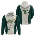 Australia Cricket Custom Zip Hoodie Go Aussie Test Dynamic White - Aussie Hoodie