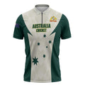 Australia Cricket Custom Zipper Polo Shirt Go Aussie Test Dynamic White - Aussie Hoodie