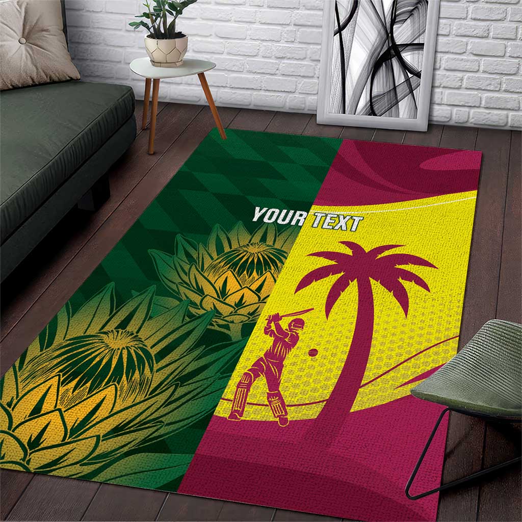 South Africa West Indies Cricket Custom Area Rug Proteas Windies Together - Aussie Hoodie