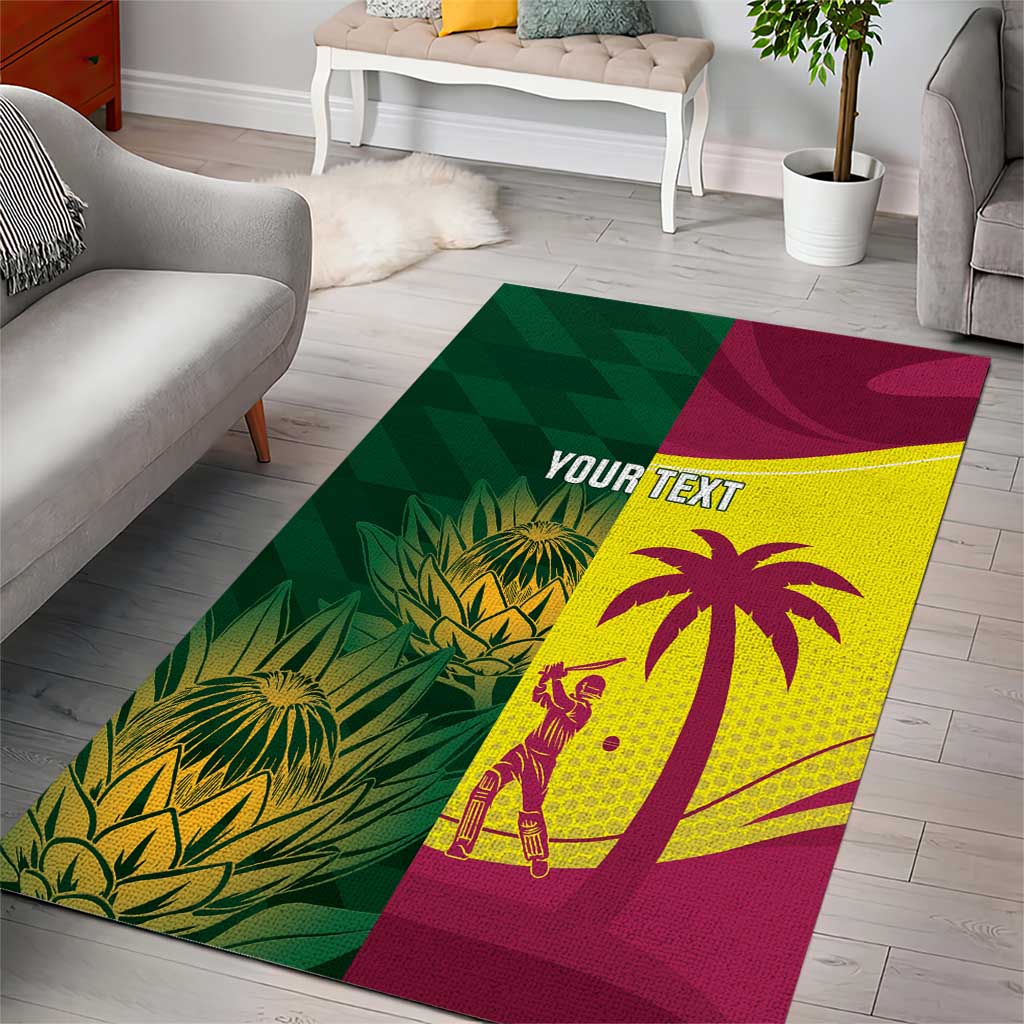 South Africa West Indies Cricket Custom Area Rug Proteas Windies Together - Aussie Hoodie