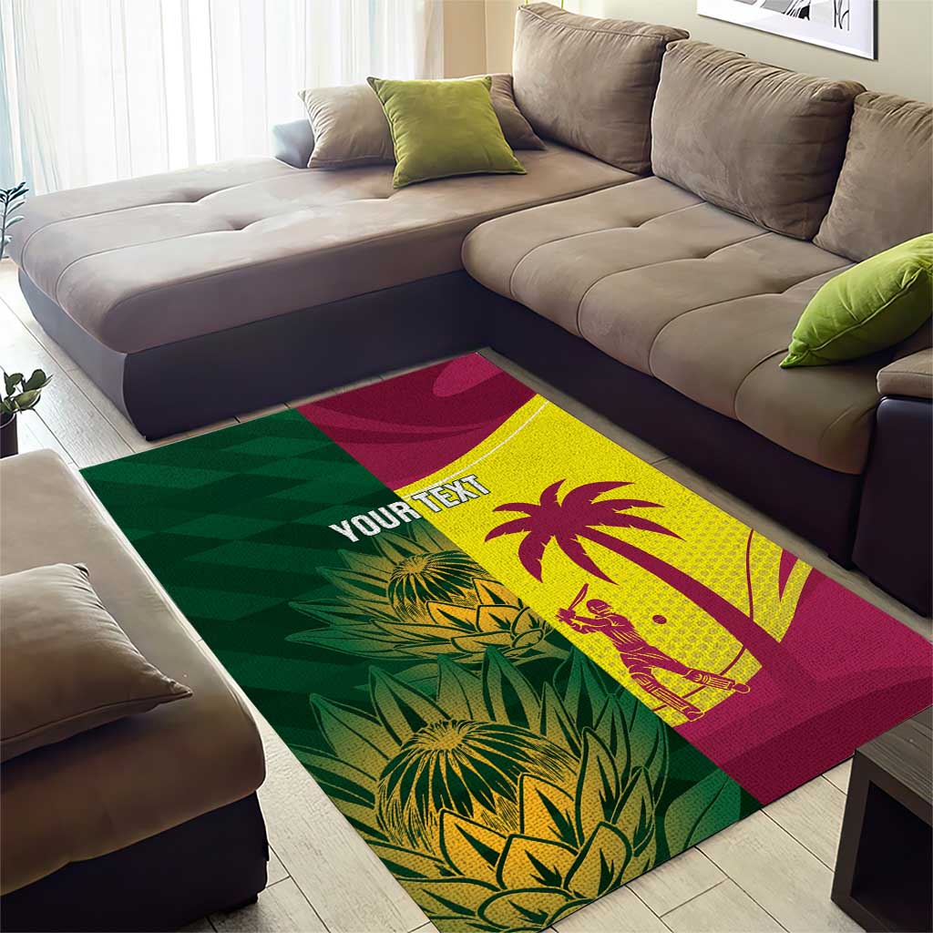 South Africa West Indies Cricket Custom Area Rug Proteas Windies Together - Aussie Hoodie