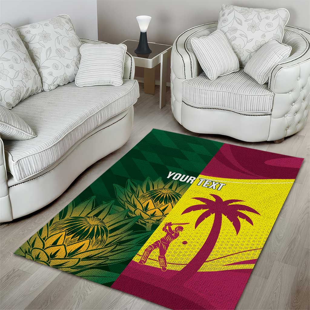 South Africa West Indies Cricket Custom Area Rug Proteas Windies Together - Aussie Hoodie