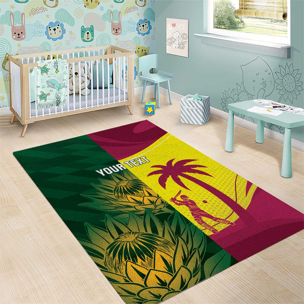 South Africa West Indies Cricket Custom Area Rug Proteas Windies Together - Aussie Hoodie