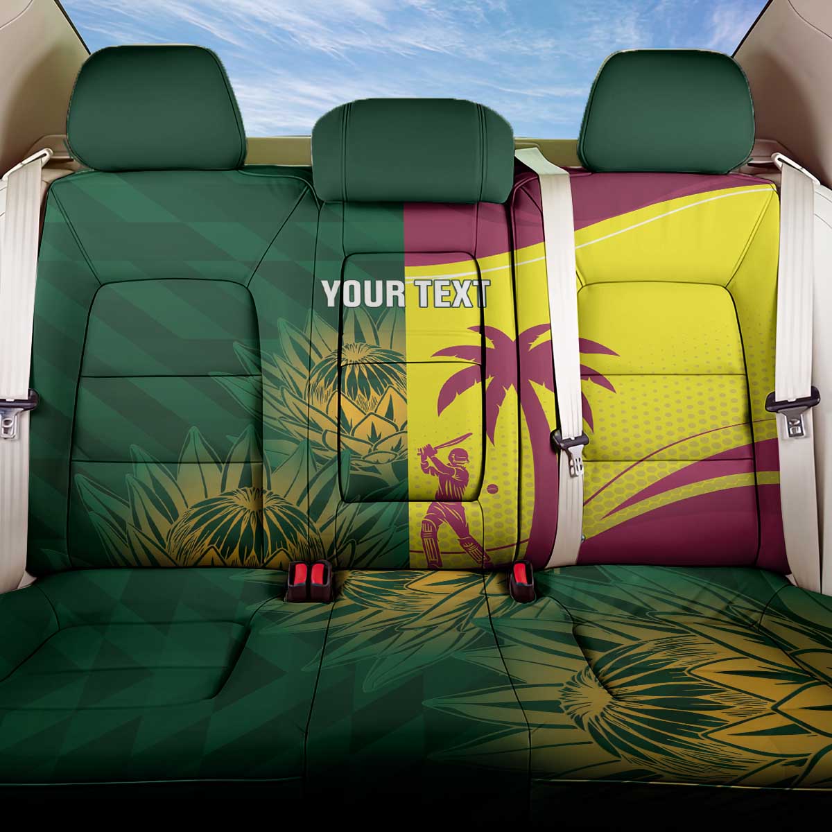 South Africa West Indies Cricket Custom Back Car Seat Cover Proteas Windies Together - Aussie Hoodie