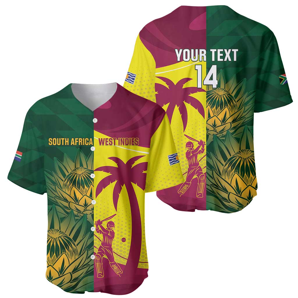 South Africa West Indies Cricket Custom Baseball Jersey Proteas Windies Together - Aussie Hoodie