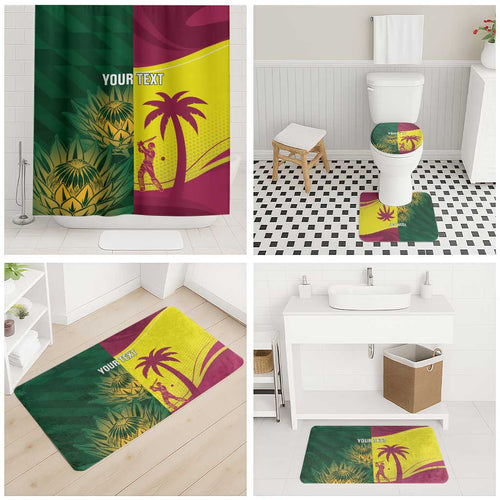 South Africa West Indies Cricket Custom Bathroom Set Proteas Windies Together - Aussie Hoodie
