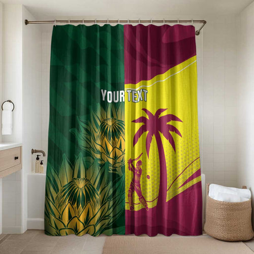South Africa West Indies Cricket Custom Bathroom Set Proteas Windies Together - Aussie Hoodie