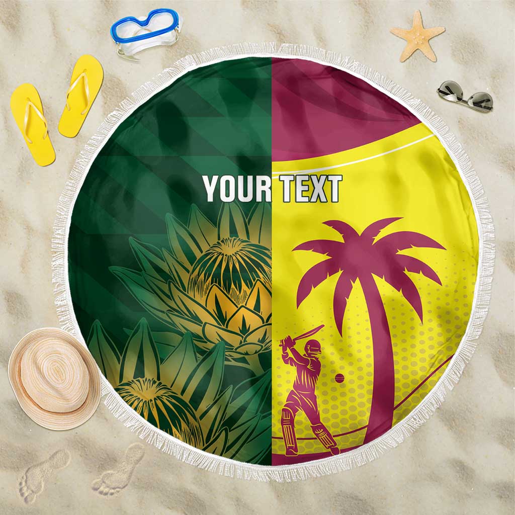 South Africa West Indies Cricket Custom Beach Blanket Proteas Windies Together - Aussie Hoodie