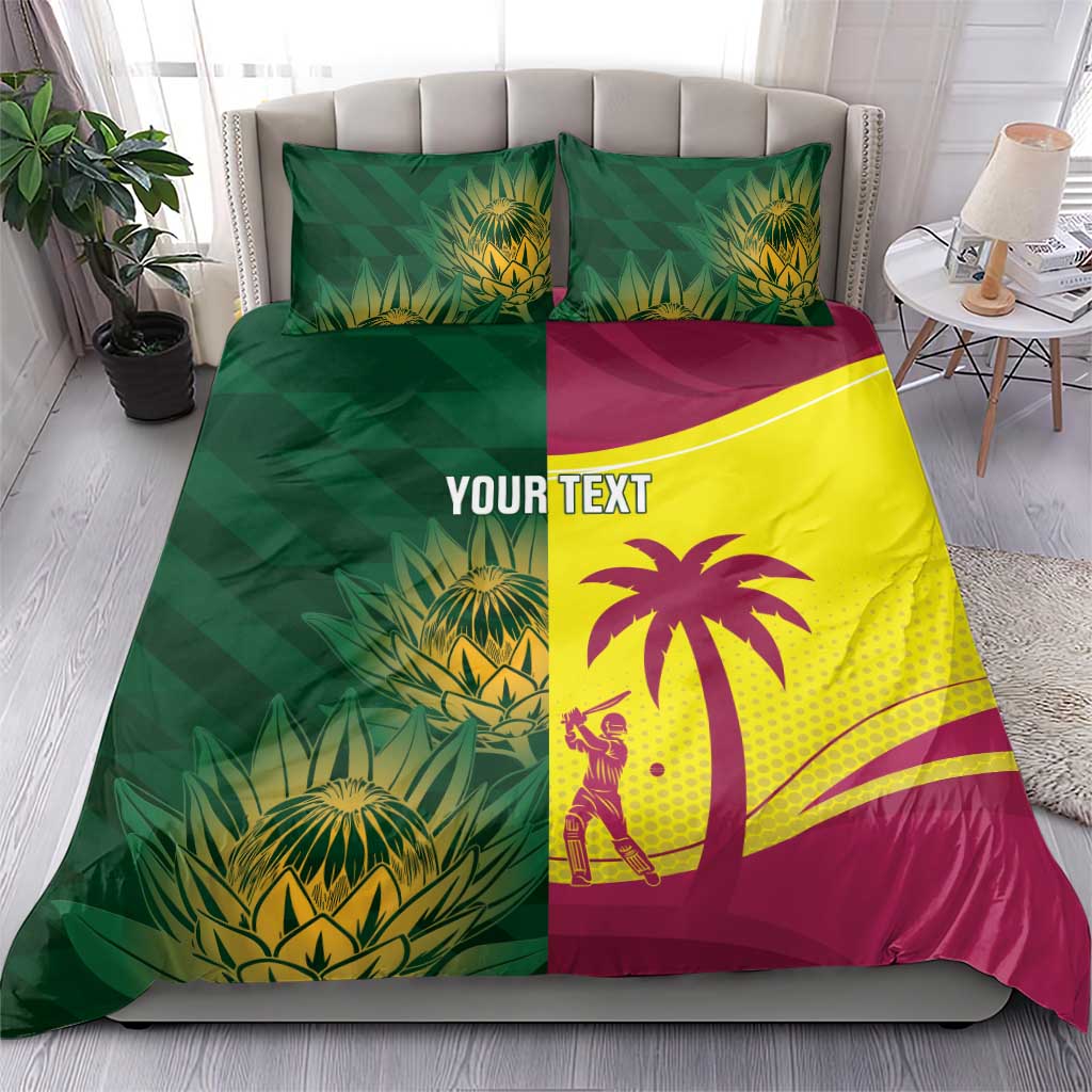 South Africa West Indies Cricket Custom Bedding Set Proteas Windies Together - Aussie Hoodie