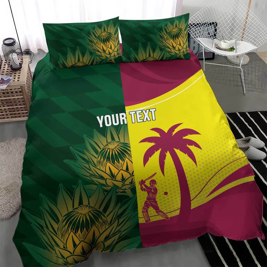 South Africa West Indies Cricket Custom Bedding Set Proteas Windies Together - Aussie Hoodie