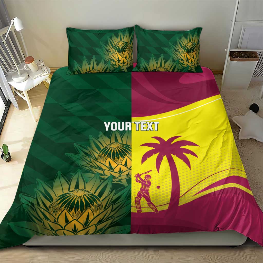 South Africa West Indies Cricket Custom Bedding Set Proteas Windies Together - Aussie Hoodie