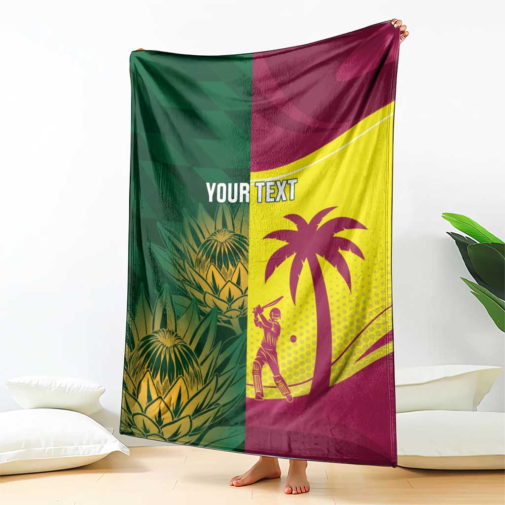 South Africa West Indies Cricket Custom Blanket Proteas Windies Together - Aussie Hoodie
