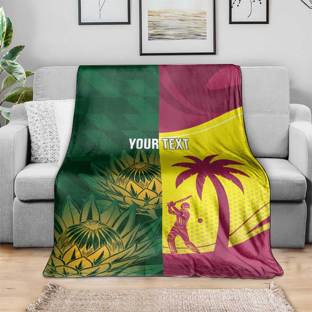 South Africa West Indies Cricket Custom Blanket Proteas Windies Together - Aussie Hoodie