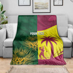 South Africa West Indies Cricket Custom Blanket Proteas Windies Together - Aussie Hoodie