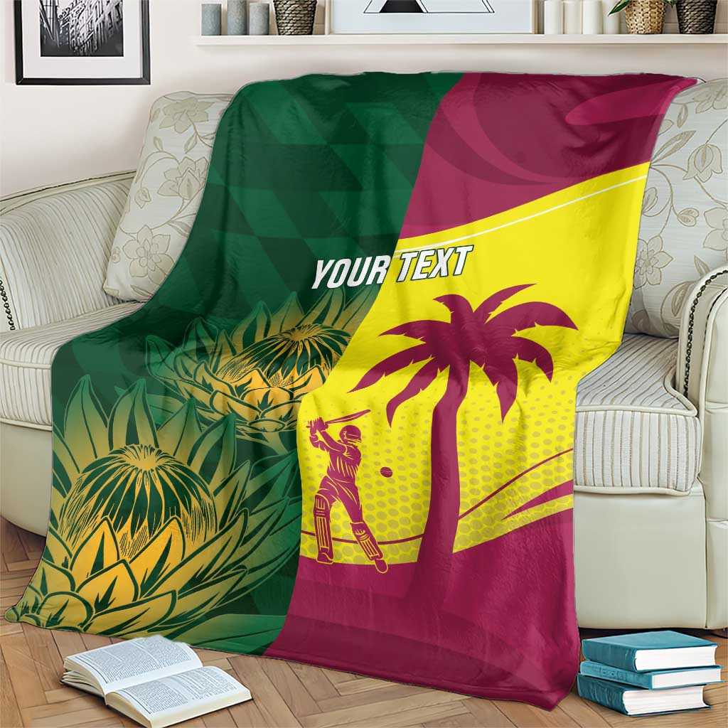 South Africa West Indies Cricket Custom Blanket Proteas Windies Together - Aussie Hoodie