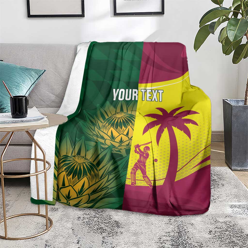 South Africa West Indies Cricket Custom Blanket Proteas Windies Together - Aussie Hoodie