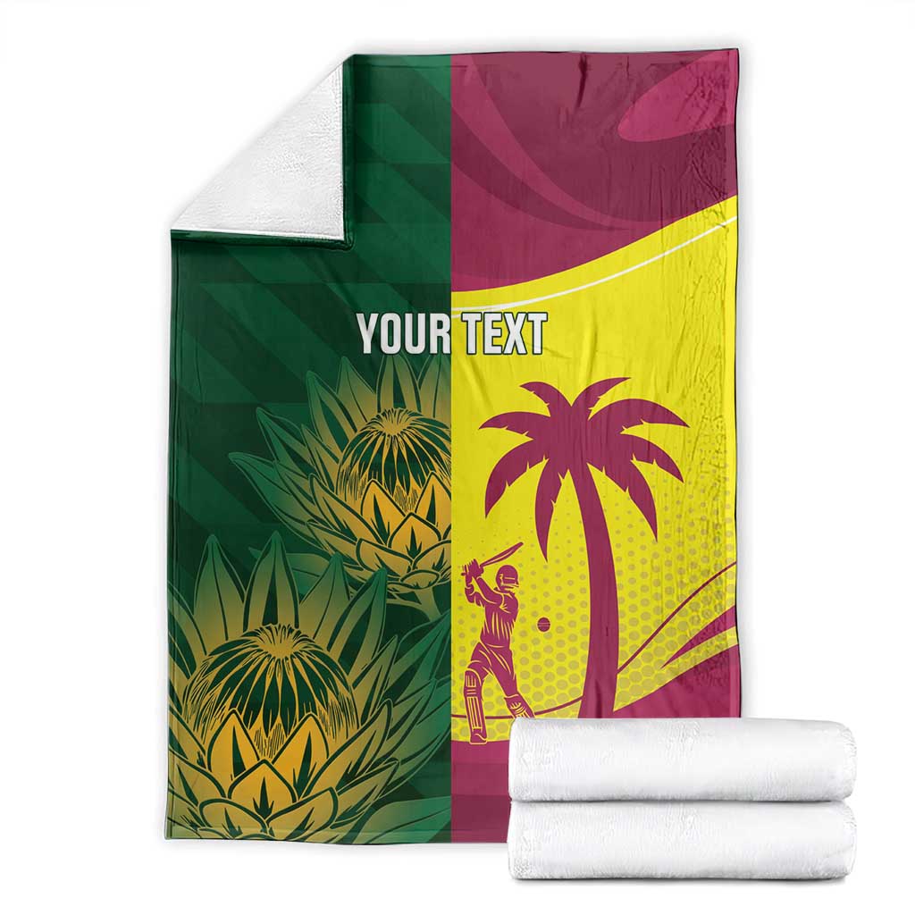 South Africa West Indies Cricket Custom Blanket Proteas Windies Together - Aussie Hoodie