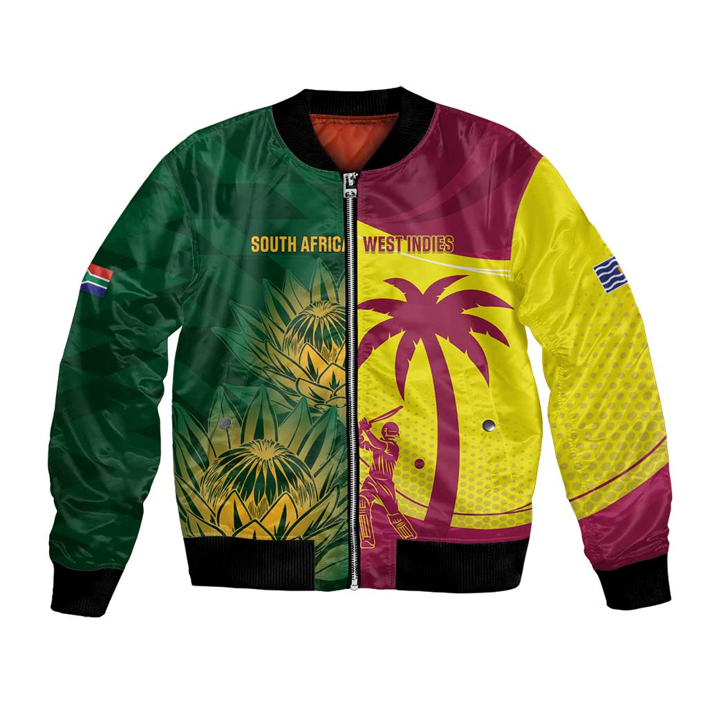 South Africa West Indies Cricket Custom Bomber Jacket Proteas Windies Together - Aussie Hoodie