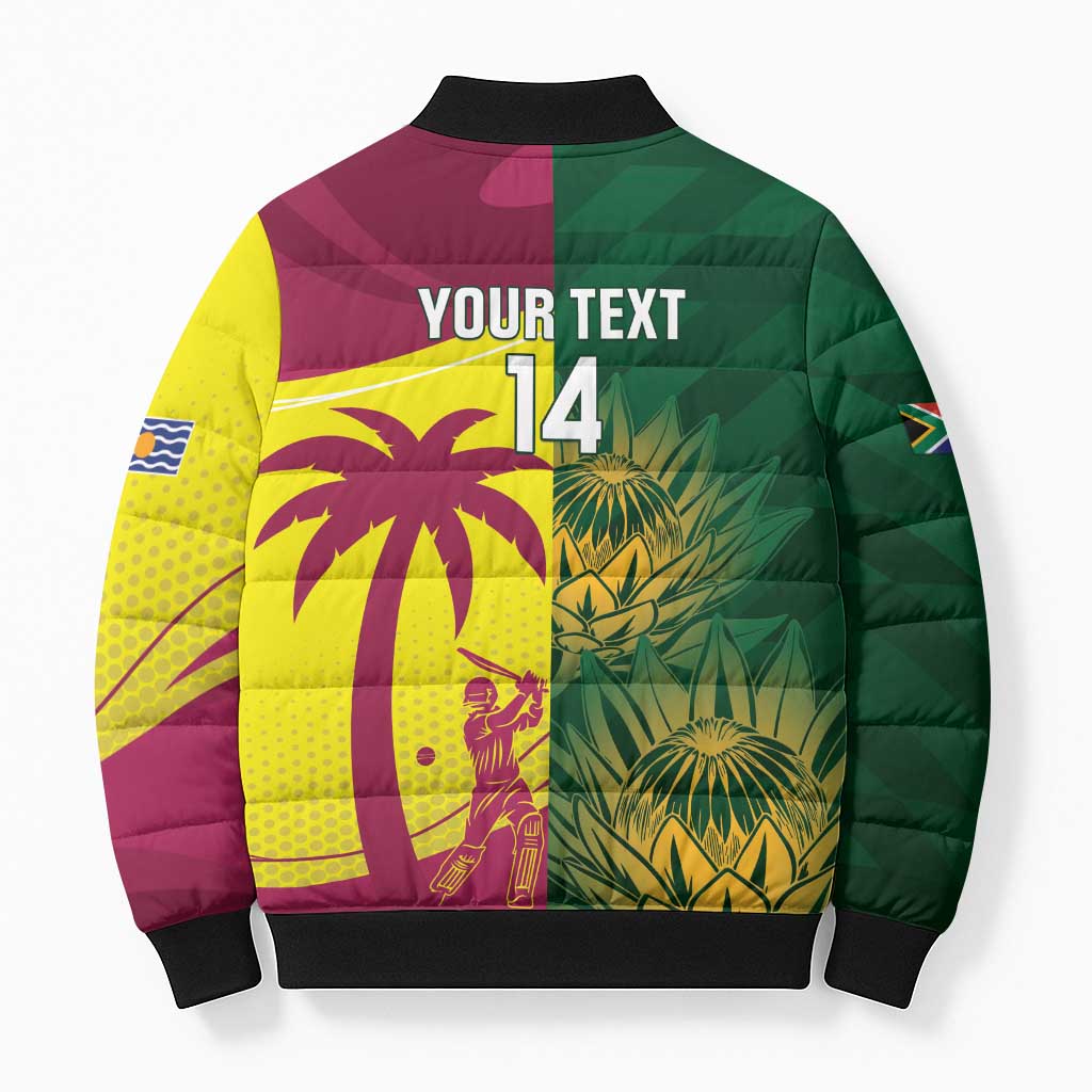 South Africa West Indies Cricket Custom Bomber Puffer Jacket Proteas Windies Together - Aussie Hoodie