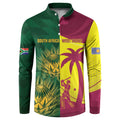 South Africa West Indies Cricket Custom Button Sweatshirt Proteas Windies Together - Aussie Hoodie