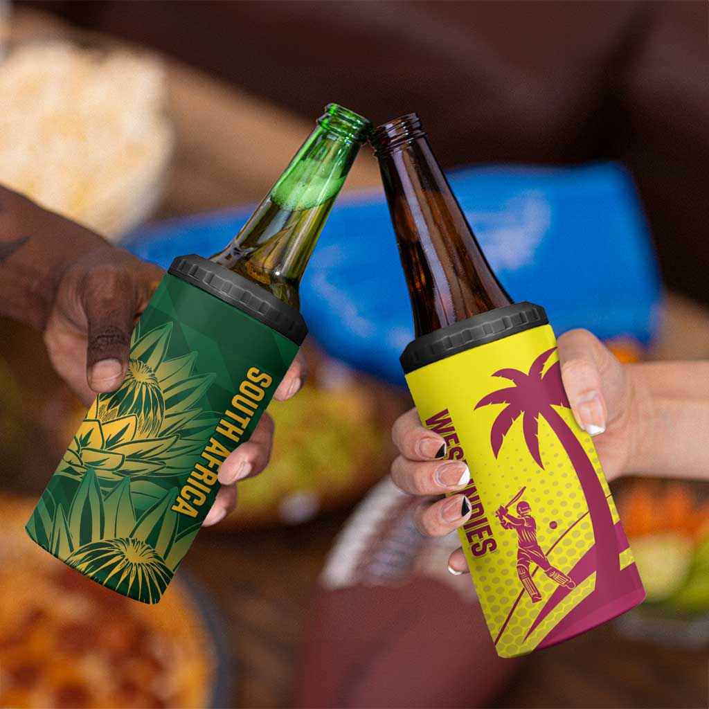 South Africa West Indies Cricket 4 in 1 Can Cooler Tumbler Proteas Windies Together - Aussie Hoodie