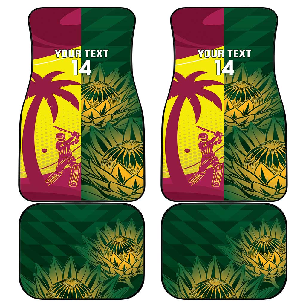 South Africa West Indies Cricket Custom Car Mats Proteas Windies Together - Aussie Hoodie