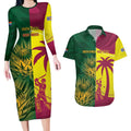 South Africa West Indies Cricket Custom Couples Matching Long Sleeve Bodycon Dress and Hawaiian Shirt Proteas Windies Together - Aussie Hoodie