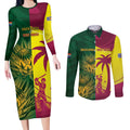 South Africa West Indies Cricket Custom Couples Matching Long Sleeve Bodycon Dress and Long Sleeve Button Shirt Proteas Windies Together - Aussie Hoodie