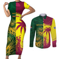 South Africa West Indies Cricket Custom Couples Matching Short Sleeve Bodycon Dress and Long Sleeve Button Shirt Proteas Windies Together - Aussie Hoodie