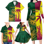 South Africa West Indies Cricket Custom Family Matching Long Sleeve Bodycon Dress and Hawaiian Shirt Proteas Windies Together - Aussie Hoodie