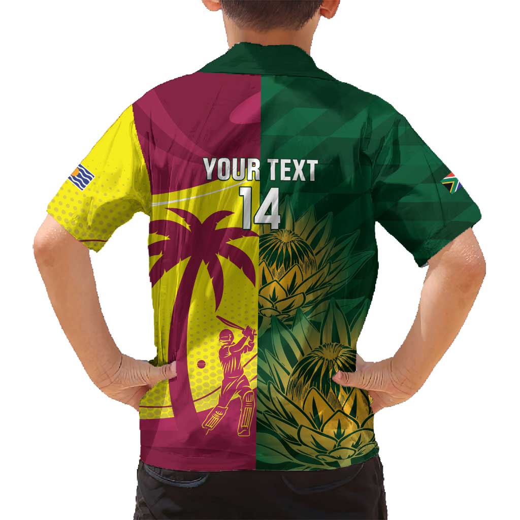 South Africa West Indies Cricket Custom Family Matching Long Sleeve Bodycon Dress and Hawaiian Shirt Proteas Windies Together - Aussie Hoodie