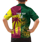 South Africa West Indies Cricket Custom Family Matching Long Sleeve Bodycon Dress and Hawaiian Shirt Proteas Windies Together - Aussie Hoodie